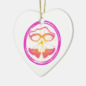 Dames triatlon, vrouw triatlon keramisch ornament (Links)