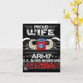 Dames Trots echtgenote leger VS 82nd Airborne vete Kaart (Gele Bloem)