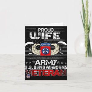 Dames Trots echtgenote leger VS 82nd Airborne vete Kaart
