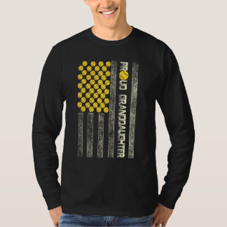 Dames Trots kleindochter Amerikaanse vlag Softbal T-shirt