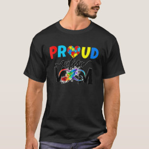Dames Trots Moeder Autisme Bewustzijn Familie Matc T-shirt
