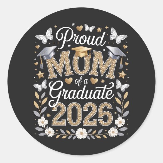 Dames Trots moeder van een afgestudeerde in 2026 Ronde Sticker (Voorkant)