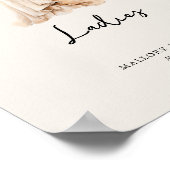 Dames Trouwreceptie Locatie Restroom Signage Poster (Hoek)