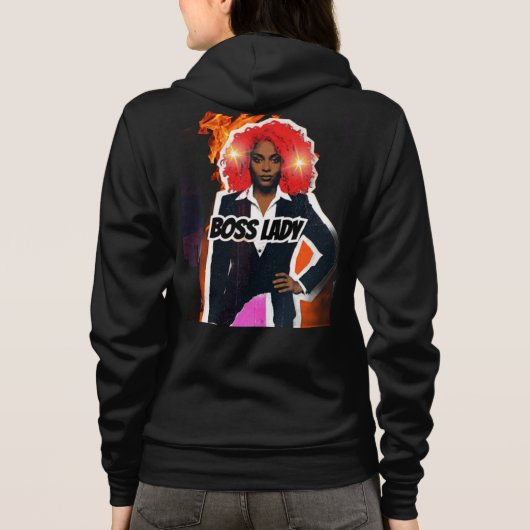 Dames trui met capuchon van de baas  hoodie (Achterkant)