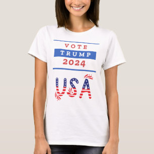 Dames Trump USA 2024 wit T-shirt
