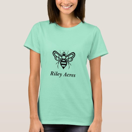 Dames TShirt met de originele Logo van Riley Acres (Voorkant)