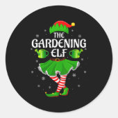 Dames Tuin Elf Kerst Familie Meisjes Vrouwen  Ronde Sticker (Voorkant)