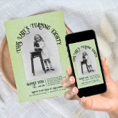 Dame's Turning 80th Birthday Open House Kaart