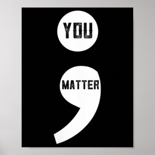 Dames U Puntkomma Preventie Zelfmoordbewustzijn Poster