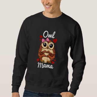 Dames Uil Mama Vinger Hart Uil Dier Met Lint Trui
