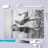  dames uit de jaren 20 op het strand tissuepapier (Craft)