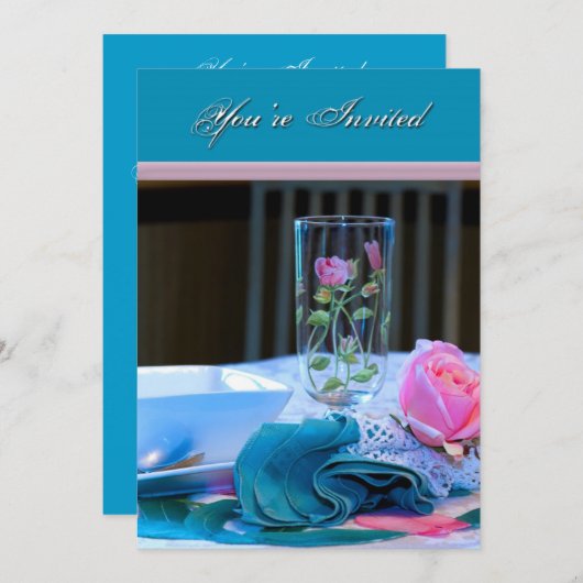 Dames uitnodiging - Misc. Doel - Luncheon/dinne (Voorkant / Achterkant)