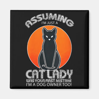 Dames Uming Kat Lady Halloween _ Hond En Zwart Magneet