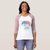 Dames Unicorn Personeel Baseball T-shirt (Voorkant volledig)