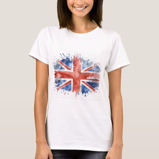 dames union jack t-shirt (Voorkant)