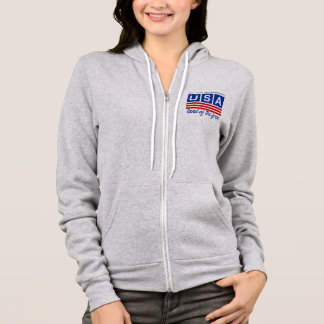 Dames USA Land of the Free Zip-Up Hoodie