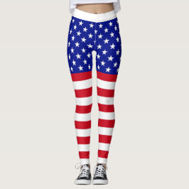 Dames USA Vlag Leggings