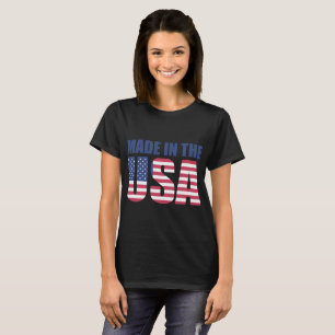 Dames USA Vlag Typography T-shirt - Stijlvol Patri