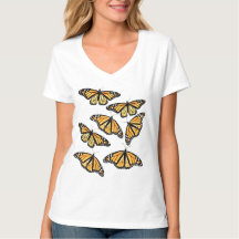 Dames V Hals T-shirt Veel Monarchen