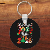 Dames Vaarwel 2025 Hallo 2026 Kerst Matching Sleutelhanger (Voorkant)