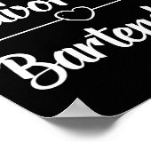 Dames Valentijnsdag Cupido's Favoriete Barman V- Poster (Hoek)
