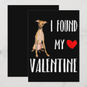 Dames Valentijnsdag Italiaanse Windhond Feestdagenkaart (Voorkant / Achterkant)