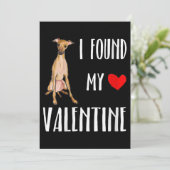 Dames Valentijnsdag Italiaanse Windhond Feestdagenkaart (Staand voorkant)