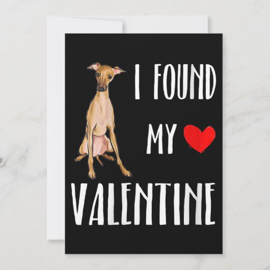 Dames Valentijnsdag Italian Greyhound Feestdagenkaart (Voorkant)