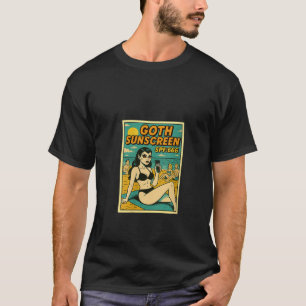 Dames Vampier Goth Zomer Zonnebrandcrème SPF 666 V T-shirt