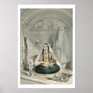 Dames van Caubul in hun binnen- en buitenkant-kost Poster