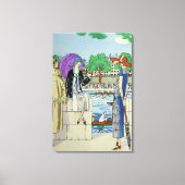 Dames van de jaren 20 bij het Race Regatta Canvas Afdruk (Voorkant)