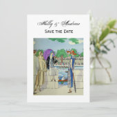  Dames van de jaren 20 bij het Race Regatta Kaart (Staand voorkant)