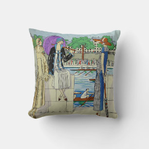  Dames van de jaren 20 bij het Race Regatta Kussen