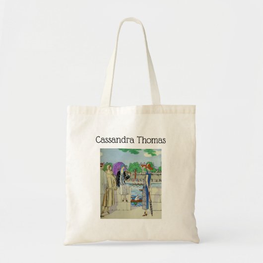  Dames van de jaren 20 bij het Race Regatta Tote Bag (Voorkant)