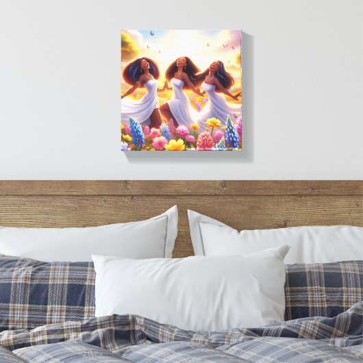 Dames van de lente canvas afdruk (Insitu (Slaapkamer))