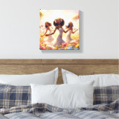 Dames van de lente, vol.2 canvas afdruk (Insitu (Slaapkamer))
