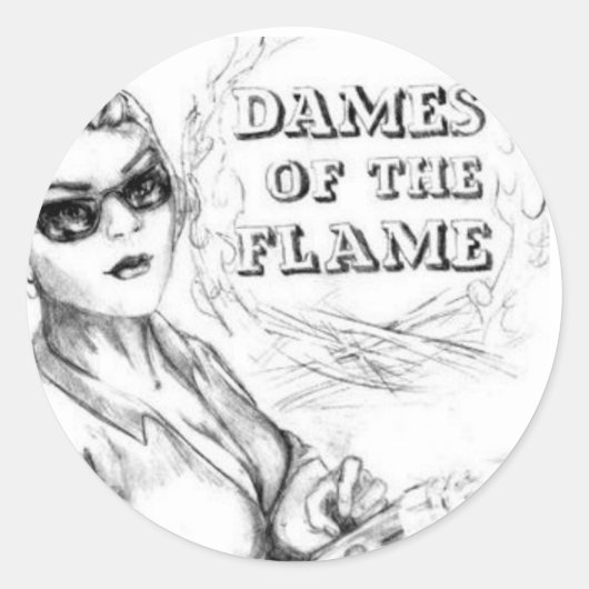 Dames van de Vlaming Ronde Sticker (Voorkant)