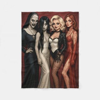 Dames van horror glamouren het op fleece deken