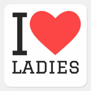 dames van liefde vierkante sticker