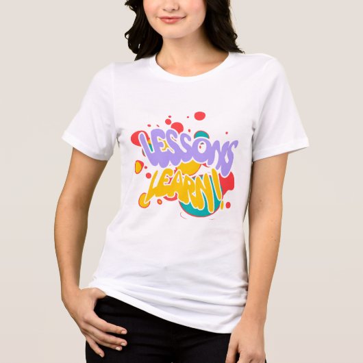 DAMES VERFSPATTERS LES GELEERD T SHIRT (Voorkant)