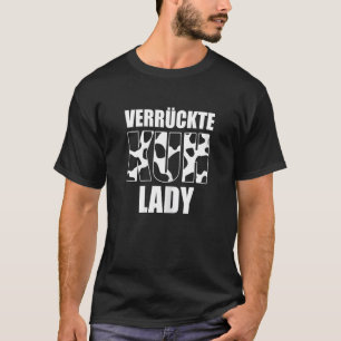 Dames Verrückte Kuh Lady Koeien Boerderij Dieren T-shirt