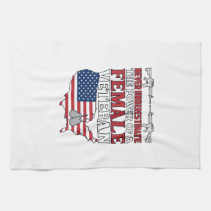 Dames Veteranen Kracht Patriottisch Vintage T-shir Theedoek