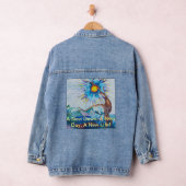 Dames Vibrant Vision Print Denim Jasje  Denim Jacket (Hangar)