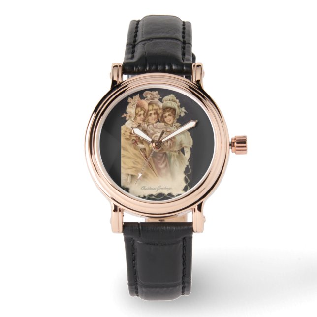  dames Victoriaans kerstvakantie horloge (Voorkant)