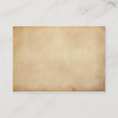 Dames Victoriaans Steampunk-profielkaart Visitekaartje (Achterkant)