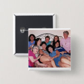 dames vierkante button 5,1 cm (Voorkant /achterkant)