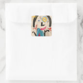 DAMES VIERKANTE STICKER (Tas)