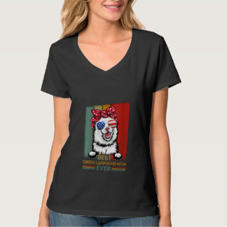 Dames Vintage Beste Afwerking Lapphund Moeder Ever T-shirt