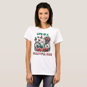 Dames vintage fiets t-shirt (Voorkant volledig)