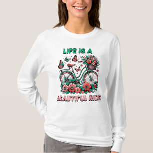 Dames vintage fietsen t-shirt